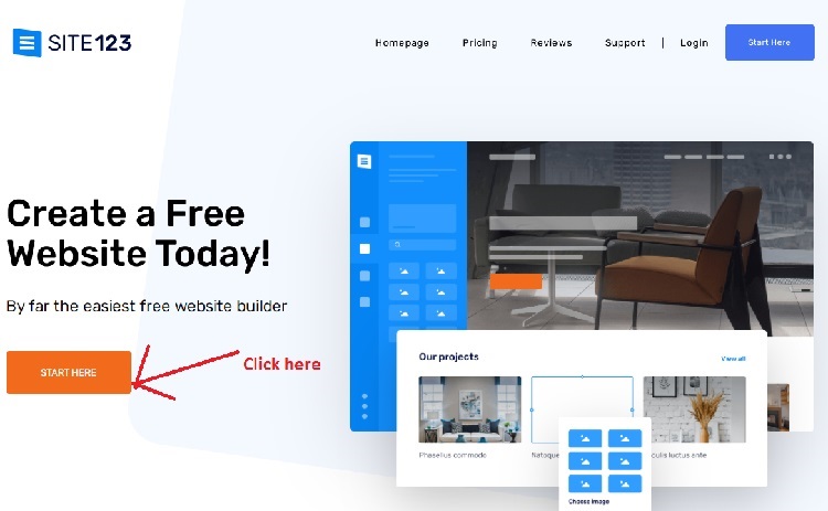 How to create a website free of cost using Site123
