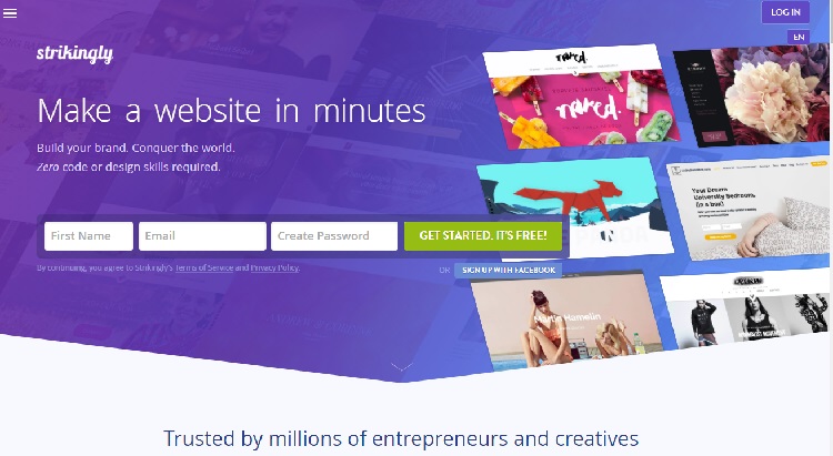 How to create a website free of cost using Strikingly