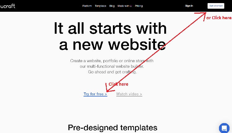 How to create a website free of cost using Ucraft
